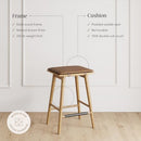 Nathan James Barker Classic Counter Height Wood Barstool 24" (B0B9Y7JPYR) - Brand New