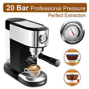 Wallon 20 Bar Espresso Machine With Milk Frother B0C5T4SMXX - Black - Brand New
