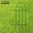 Umien Decorative Garden Fence Boarder 13 Pack 18in H x 20ft L Rustproof - BLACK - Brand New