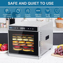 COMKERI 8 Trays Food Dehydrators for Food and Jerky, Stainless Steel, 110V/700W - Like New