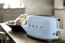 SMEG 2 SLICE TOASTER WITH 6 PRESETS FUNCTION REMOVABLE TRAY TSF01PBUS - BLUE - Like New