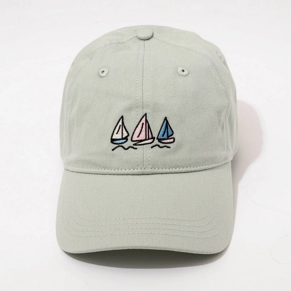Sail Boats Hat Frasier Sterling Mint: Adjustable Cotton Baseball Cap - One Size - Brand New