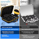 SereneLife Massage Stone Heating Bag Set - Electric Spa Portable, Black - Like New