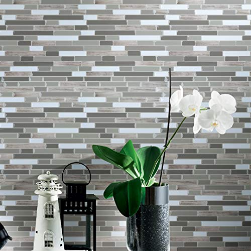 ART3D Peel and Stick Wall Tile for Kitchen/Bathroom Backsplash, 12"x12" (Multi) - Brand New