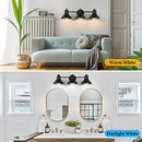 Bathroom Light Fixtures, 3-Light Vanity Light Over Mirror, Matte Black Metal - Like New
