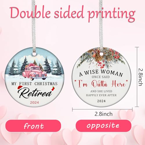Christmas Retirement Gifts for Women 2024 Double Side Xmas Tree, Gift Box - Like New