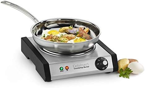 Cuisinart CB-30P1 Cast-Iron Single Burner Stainless Steel - Silver/Black Like New