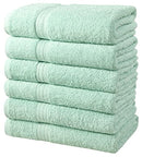 SIMPLY LOFTY 100% Cotton Bath Towels 24x46 Inch 6 Pack Towels Set - Aqua - Like New