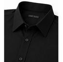 JAMES TAILOR SHORT SLEEVE KNIT BUTTON DOWN SHIRT - SIZE: MEN 2XL - BLACK - Brand New