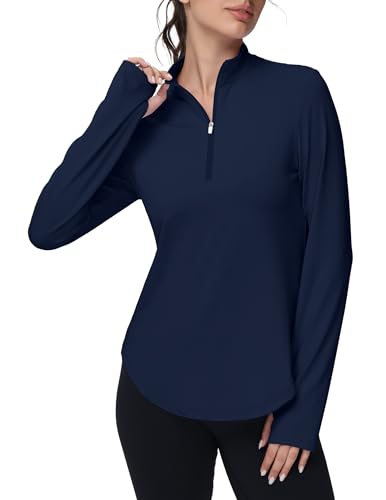 GGVO Women's Golf V Neck Long Sleeve Workout Top UPF 50+ Sun Protection M - Like New