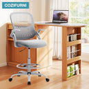 COZIFURNI Drafting Chair Tall Office Chair for Standing Desk Counter Height - Brand New