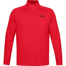 UNDER ARMOUR MEN'S TECH 2.0 ½ ZIP - SIZE: MEN Large - RED/BLACK - Brand New