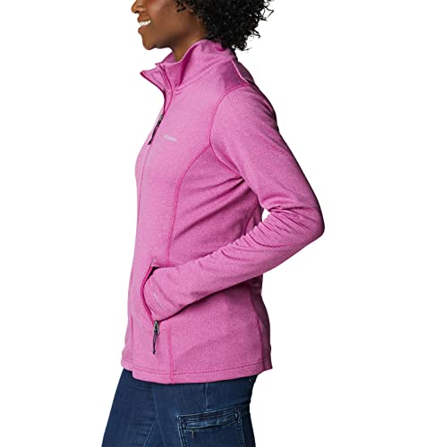 COLUMBIA WOMEN'S PARK VIEW GRID FULL ZIP FLEECE JACKET WILDFUCHIA SIZE L - Brand New