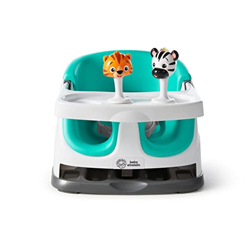 Baby Einstein DINE & DISCOVER MULTI-USE BOOSTER SEAT - White/Turquoise - Like New