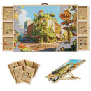 OPPRUT 1500-PIECE ROTATING PUZZLE BOARD WITH DRAWERS AND COVER - WOOD - Like New