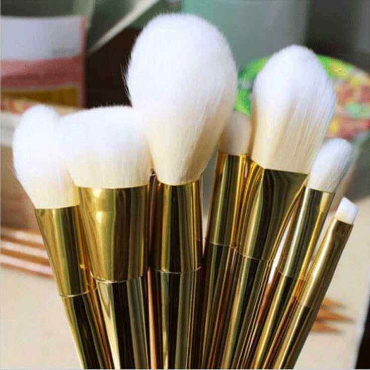 JMKJMJP 7PCS GRADUAL MAKEUP BRUSHES MAKEUP TOOLS SET(7PCS) - GOLD - Brand New
