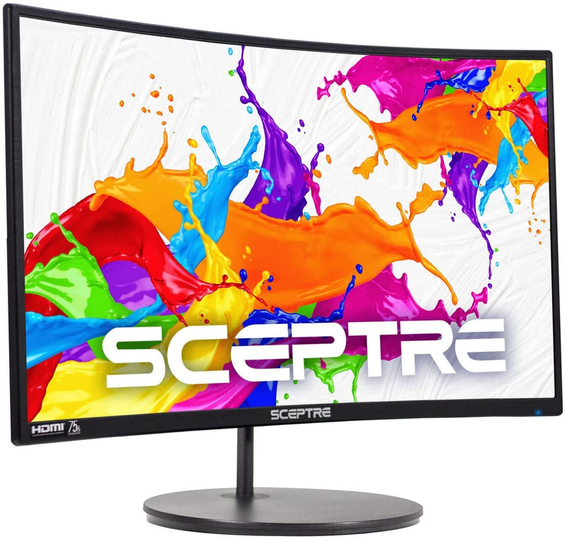 Sceptre Curved Monitor 24 FHD HDMI VGA Build in Speakers Black C249W-1920RN New