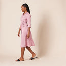 AMAZON ESSENTIALS WOMEN'S GEORGETTE MIDI LENGTH SHIRT DRESS MAUVE SIZE XL - Brand New