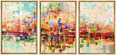 SIGNWIN Framed Canvas Wall Art Color Buildings Block 24"x36"x3 Natural - Brand New
