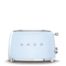 SMEG 2 SLICE TOASTER WITH 6 PRESETS FUNCTION REMOVABLE TRAY TSF01PBUS - BLUE - Like New
