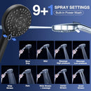 PALAS SHOWER HEAD WITH HANDHELD HIGH PRESSURE 10-MODE PALAS-S100 - MATTE BLACK - Like New