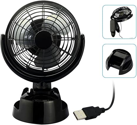 E-JOY USB MINI FAN LILENG-823 EJ-0022 - BLACK Like New