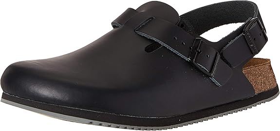 BIRKENSTOCK TOKIO SUPER GRIP SANDALS - SIZE: MEN 7 WOMEN 9 - BLACK LEATHER - Brand New