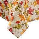 THREADMADE AUTUMN LEAVES FALL PRINTED TABLECLOTH - 60"W X 144"L - MULTICOLOR - Brand New