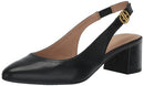 W27715 COLE HAAN WOMENS THE GO-TO SLINGBACK PUMP 45 MM BLACK LEATHER SIZE 7.5 - Like New