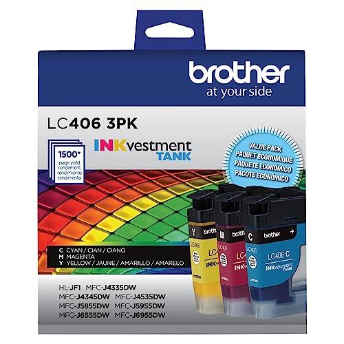 Brother LC4063PK 3 Pack Standard Yield Cyan, Magenta and Yellow Ink-Cartridges - Brand New