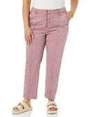 AMAZON ESSENTIALS WOMEN'S STRETCH CHINO UTILITY DETAIL PANTS, MAUVE, SIZE 0 - Like New