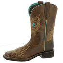 10033983 ARIAT WOMENS BRIGHT EYES II SQUARE TOE BOOT SIZE 7 - WEATHERED BROWN - Like New