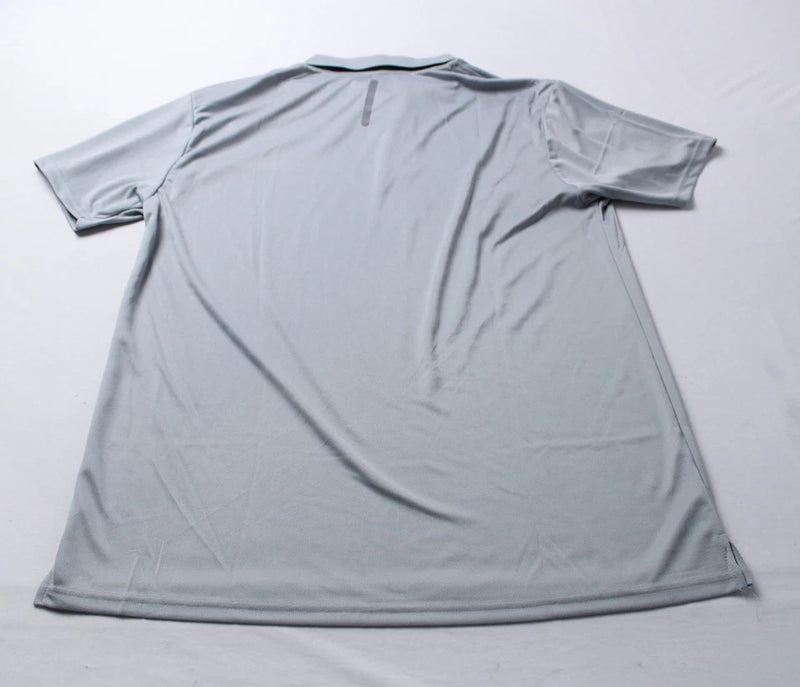 KICK START GEAR MEN MOISTURE WICKING PIQUE POLO SHIRT - SIZE: MEN 3XL - GRAY - Brand New