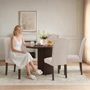 Upholstered Dining Chair Modern Stylish Kitchen Diner Fabric Set of 2 - Brand New