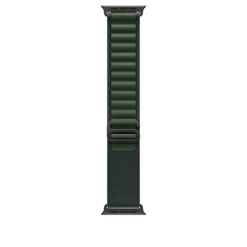 APPLE WATCH BAND - ALPINE LOOP (49MM) - DARK GREEN WITH BLACK TITANIUM - LARGE - Like New
