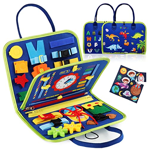 Guolely Busy Board Montessori Toy Activity Developing Sensory Board - Blue - Like New