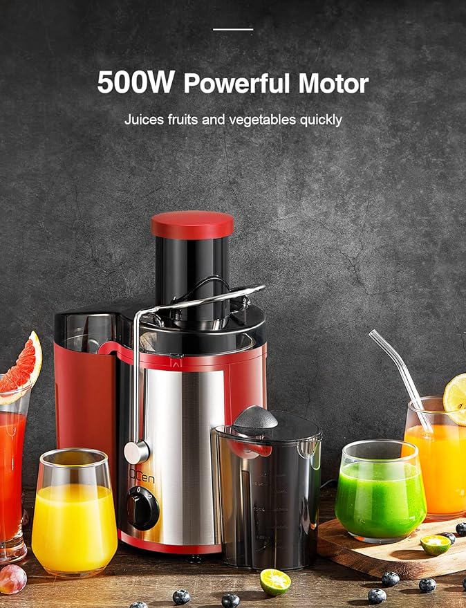 Qcen Juicer Machine 500W Centrifugal Juicer Extractor Wide - Scratch & Dent