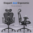 AMSEATEC ERGONOMIC OFFICE DESK CHAIR, BREATHABLE MESH BACK & SEAT - BLACK - Like New