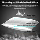 DOWNFORT Goose Feather Bed Pillows Soft Fluffy Pillows King Size Pack of 2 - Brand New