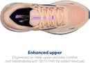 BROOKS WOMEN’S ADRENALINE GTS 23 RUNNING SHOE - APRICOT/ESTATE BLUE/ORCHID - 9.5 - Like New