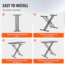 VEVOR DJ TABLE STAND 32" X 20" PORTABLE DJ LAPTOP LIGHTWEIGHT DJ STAND - BLACK - Like New