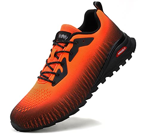 MEN'S TRAIL RUNNING SHOES FASHION HIKING SNEAKERS M903-2E-ORG/BLK-9W - Like New