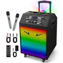 GEYGUY GTSK10-4 KARAOKE MACHINE WITH WIRELESS MICS – PORTABLE BLUETOOTH - Like New