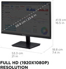 VIEWSONIC 24 INCH IPS FULL HD 1080P MONITOR WITH ADAPTIVE SYNC, 75HZ - BLACK - Like New