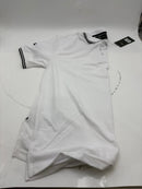 TIGER WOLF 3 BUTTON POLO SHIRT - SIZE: MEN L - WHITE/BLACK - Like New