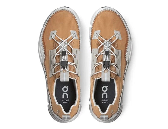 ON RUNNING CLOUDAWAY WOMEN'S SHOES - SIZE: WOMEN 7.5 - ALMOND/GLACIER - Like New