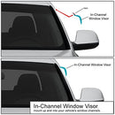 DNA MOTORING Set of 4 Tape-On Window Rain Guards GM B00WAOJYK6 - Smoke - Brand New