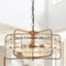 PARROT UNCLE 4-LIGHT GOLDEN OR BLACK MODERN CRYSTAL PENDANT LIGHT - GOLD - Like New