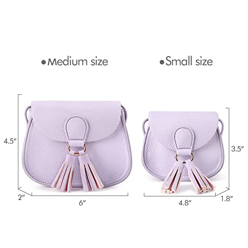 MIBASIES KIDS PURSE TODDLER CROSSBODY BAG TASSE SIZE M - LIGHT PURPLE - Like New