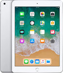 For Parts: APPLE IPAD 6TH GEN 9.7" 128GB WIFI ONLY - SILVER CRACKED SCREEN - NO POWER